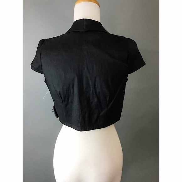 FOREVER Black Short Sleeve Jacket - Picture 2 of 4